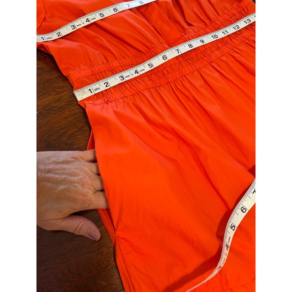 Quince Organic Cotton Tiered Maxi Dress Size S Vermilion Red Cottage Peasant - Picture 8 of 9